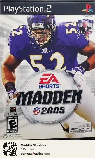 Madden NFL 2005 PlayStation 2, NTSC box front