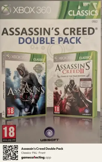 Assassin's Creed Double Pack Xbox 360, PAL box front