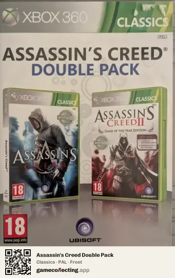 Assassin's Creed Double Pack Xbox 360, PAL box front