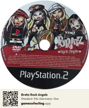 Bratz: Rock Angelz PlayStation 2, PAL disc
