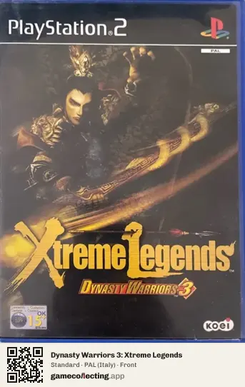 Dynasty Warriors 3: Xtreme Legends PlayStation 2, Italy box front