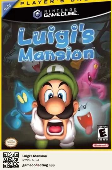 Luigi's Mansion Nintendo GameCube, NTSC box front