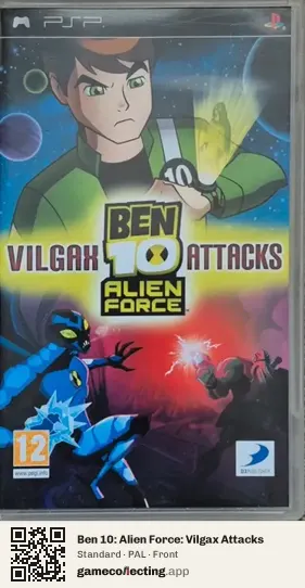 Ben 10: Alien Force: Vilgax Attacks PlayStation Portable, PAL box front