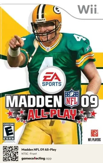 Madden NFL 09 All-Play Nintendo Wii, NTSC box front