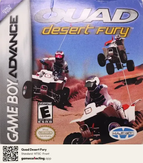 Quad Desert Fury Game Boy Advance, NTSC box front