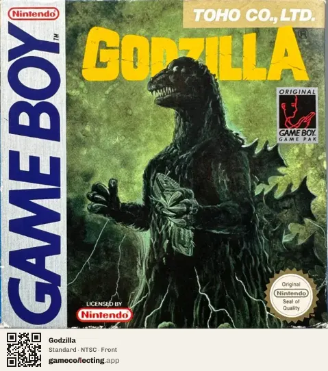 Godzilla Game Boy, NTSC box front