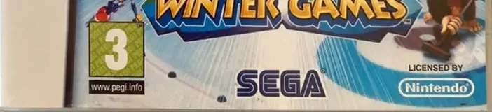 Mario & Sonic at the Olympic Winter Games, the PEGI square on its front