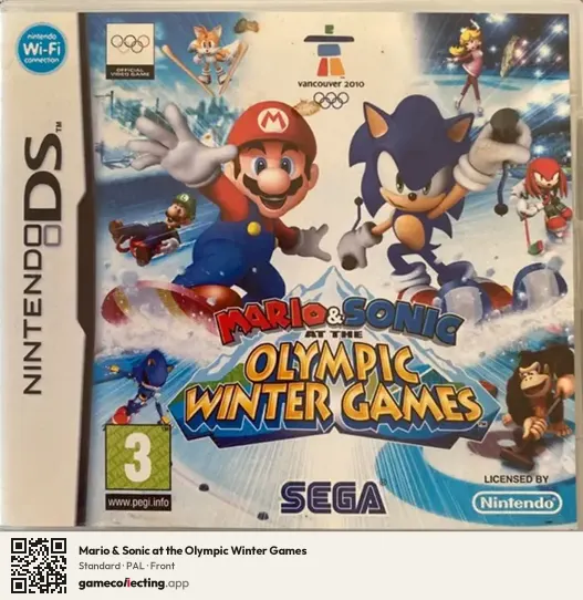 Mario & Sonic at the Olympic Winter Games Nintendo DS, PAL box front
