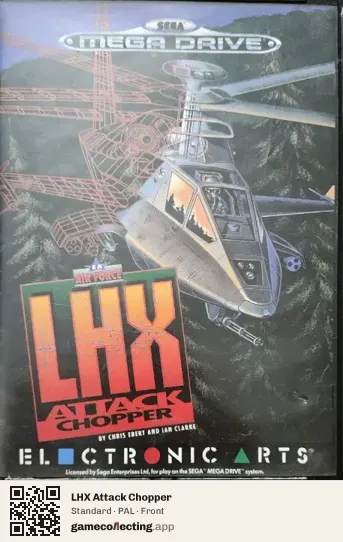 LHX Attack Chopper Sega Mega Drive / Genesis, PAL box front