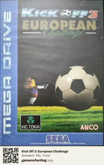 Kick Off 3: European Challenge Sega Mega Drive / Genesis, PAL box front
