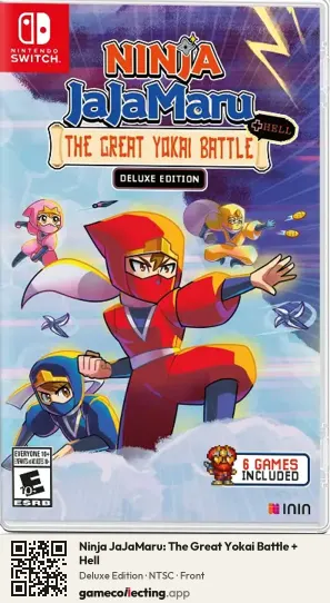 Ninja JaJaMaru: The Great Yokai Battle + Hell Nintendo Switch, NTSC box front