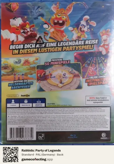 Rabbids: Party of Legends PlayStation 4, Germany box back