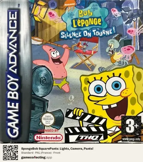 SpongeBob SquarePants: Lights, Camera, Pants! Game Boy Advance, France box front