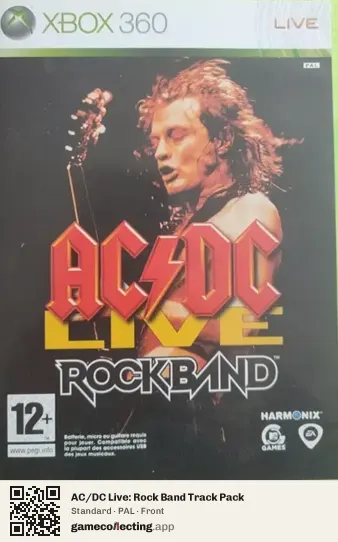 AC/DC Live: Rock Band Track Pack Xbox 360, PAL box front