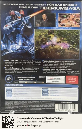 Command & Conquer 4: Tiberian Twilight Computer, Germany box back