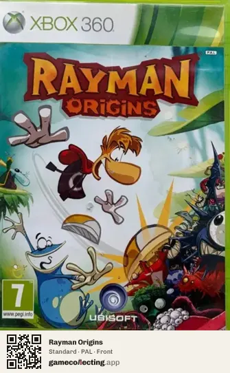 Rayman Origins Xbox 360, PAL box front