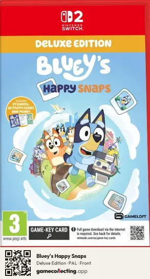 Bluey's Happy Snaps Nintendo Switch 2, PAL box front