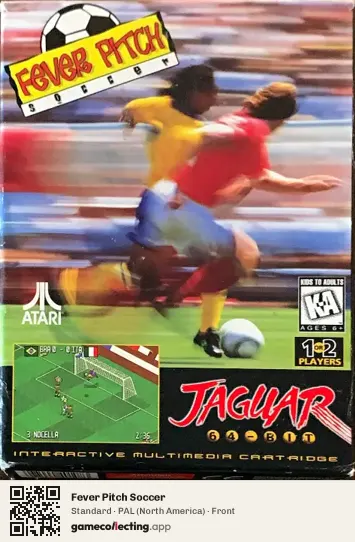 Fever Pitch Soccer Atari Jaguar, North America box front