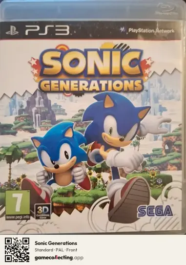 Sonic Generations PlayStation 3, PAL box front