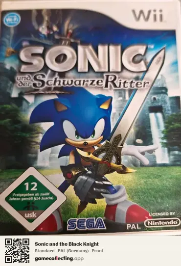 Sonic and the Black Knight Nintendo Wii, Germany box front