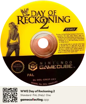 WWE Day of Reckoning 2 Nintendo GameCube, PAL disc