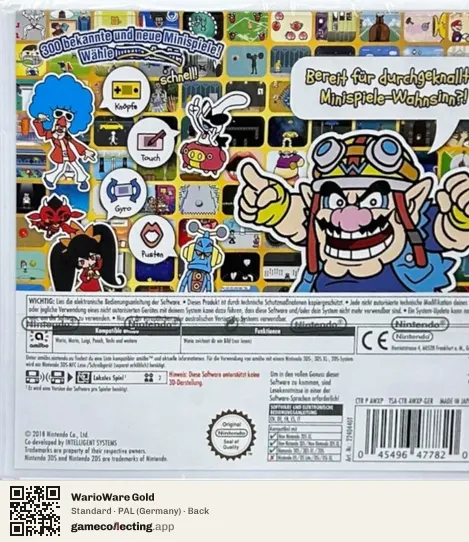 WarioWare Gold Nintendo 3DS, Germany box back