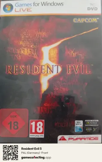 Resident Evil 5 Computer, Germany box front