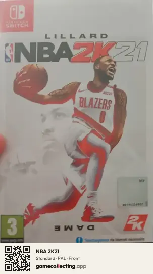 NBA 2K21 Nintendo Switch, PAL box front