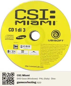CSI: Miami Computer, PAL disc