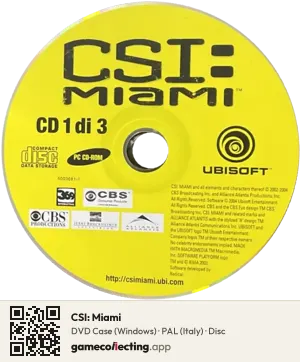 CSI: Miami Computer, PAL disc