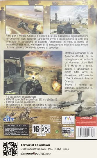 Terrorist Takedown Computer, Italy box back