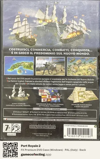 Port Royale 2 Computer, Italy box back