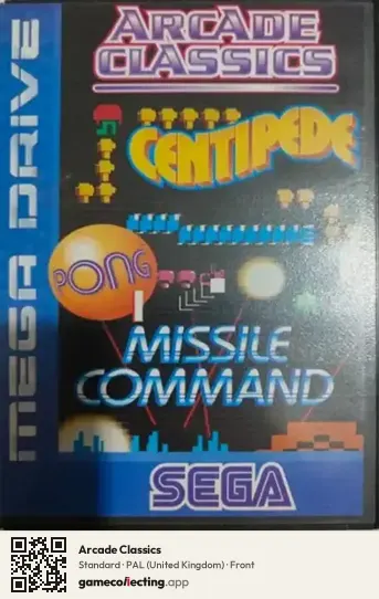 Arcade Classics Sega Mega Drive / Genesis, United Kingdom box front