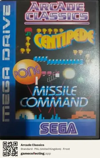 Arcade Classics Sega Mega Drive / Genesis, United Kingdom box front