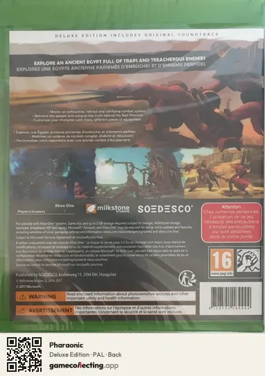 Pharaonic Xbox One, PAL box back