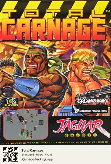Total Carnage Atari Jaguar, NTSC box front