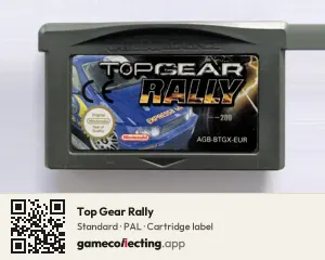 Top Gear Rally Game Boy Advance, PAL cartridge label