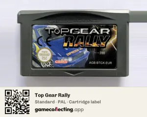Top Gear Rally Game Boy Advance, PAL cartridge label