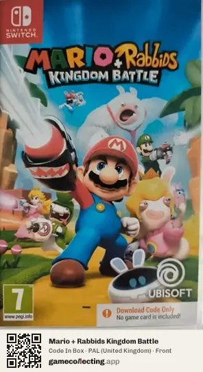 Mario + Rabbids Kingdom Battle Nintendo Switch, United Kingdom box front