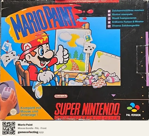 Mario Paint Super Nintendo Entertainment System, PAL box front