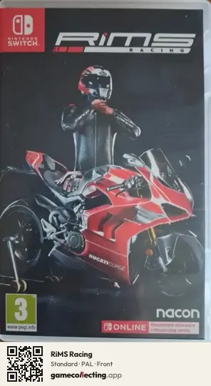 RiMS Racing Nintendo Switch, PAL box front