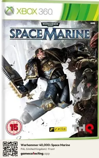 Warhammer 40,000: Space Marine Xbox 360, United Kingdom box front