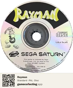 Rayman Sega Saturn, PAL disc