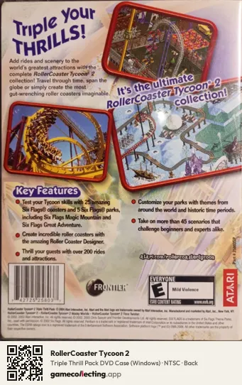 RollerCoaster Tycoon 2 Computer, NTSC box back