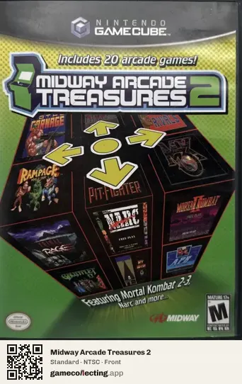 Midway Arcade Treasures 2 Nintendo GameCube, NTSC box front