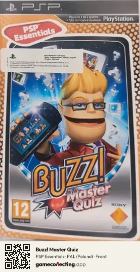 Buzz! Master Quiz PlayStation Portable, Poland box front