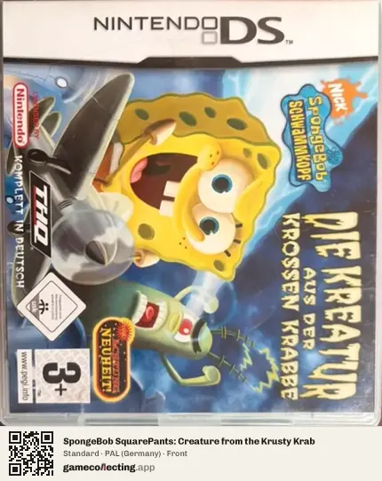 SpongeBob SquarePants: Creature from the Krusty Krab Nintendo DS, Germany box front