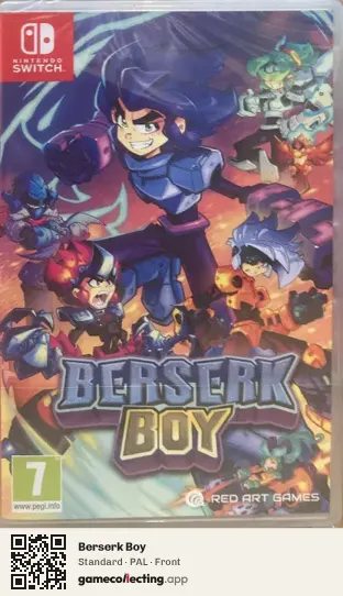 Berserk Boy Nintendo Switch, PAL box front
