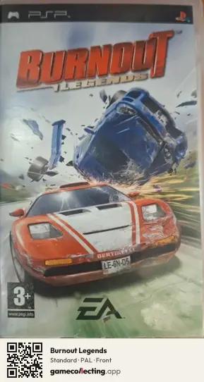 Burnout Legends PlayStation Portable, PAL box front