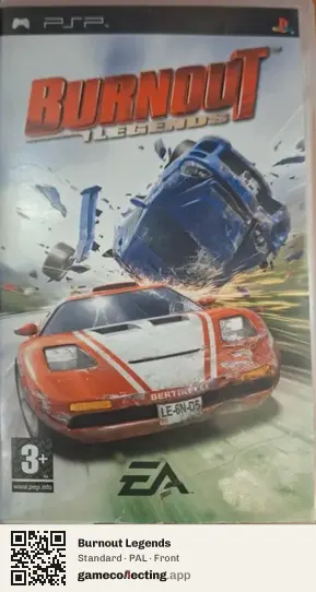 Burnout Legends PlayStation Portable, PAL box front